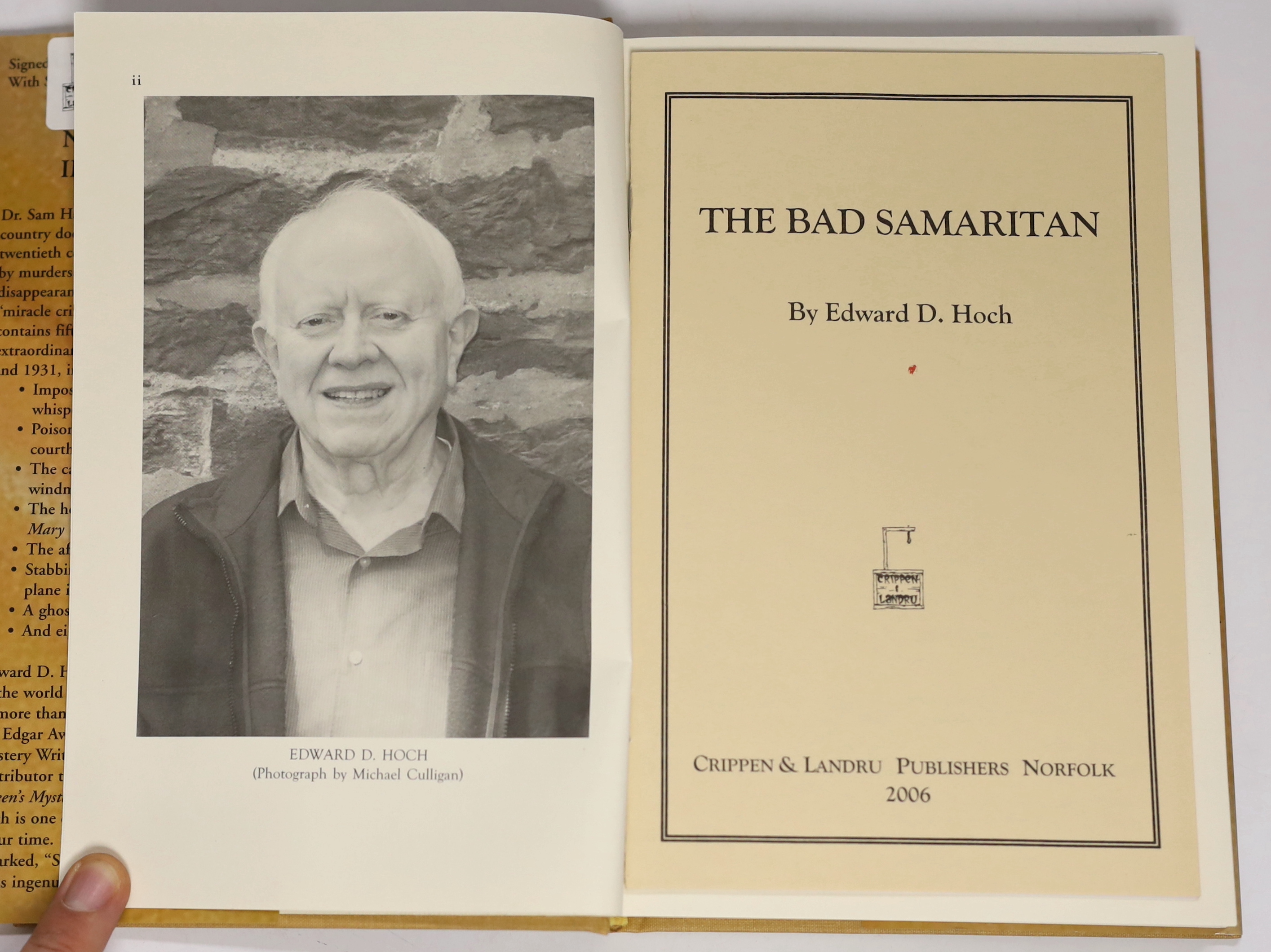 Hoch, Edward D. - Diagnosis: Impossible The problems of Dr. Sam Hawthorne. Limited Edition (of 300 numbered copies, signed by the author). publisher's cloth and d/wrapper. Norfolk (Va): Crippen & Landru, 1996